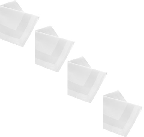 DAMAST Tischdecke 1 x Servietten 50x50 cm Weiss Atlaskante 100% Baumwolle Tischwäsche Tablecloths bei 95°C waschbar