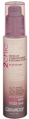 Giovanni - 2Chic Brazilian Keratin & Argan Oil Ultra-Sleek Leave-In Conditioning & Styling Elixir - 4 oz.