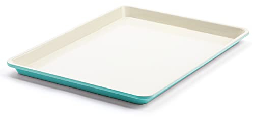 GreenLife Santé Céramique antiadhésive plateau de cuisson 47.7cm x 34.7cm , sans PFAS, va au lave-vaisselle, va au four, turquoise
