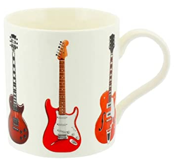 Leonardo - Tasse/mug en porcelaine design guitarre avec emballage cadeau