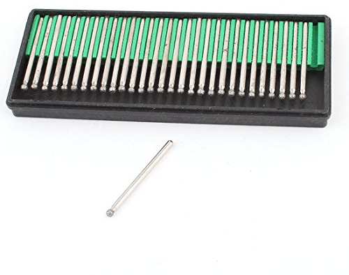 sourcing map 3 mm x 3 mm Ball Head Polieren Bits Diamant-Schleifstift 30 PCS de