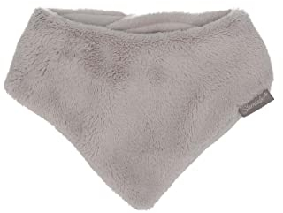 Sterntaler Unisex Baby Dreieckstuch aus Teddyflausch, Rückseite Microfleece Halstuch, Hellgrau, 2
