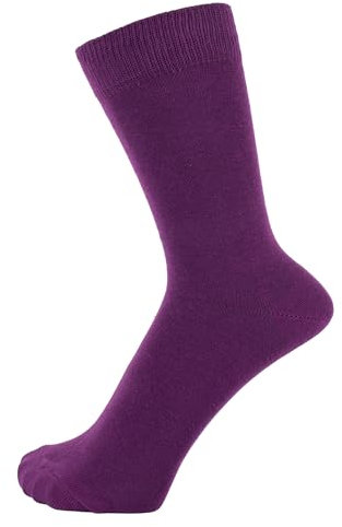 ZAKIRA Calzini Eleganti in Finissimo Cotone Pettinato dai Colori Vivaci per Uomo e Donna, 40-46 (EU), Viola