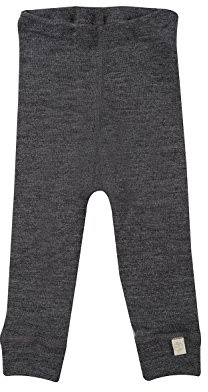 Dilling Baby Leggings aus 100% Bio-Merinowolle Dunkelgrau meliert 68