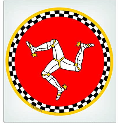 MioVespa Collection Isle of Man Mod, laminierter Aufkleber, 100 mm