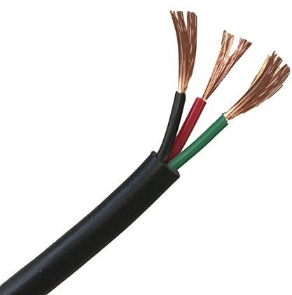 Wire4u 12V 24V AUTOMOTIVE 2/3/4/5/7 CORE THINWALL RED/BLACK CAR CABLE WIRE ROUND/FLAT (Round 3 Core 0.75mm² 14Amps, 50 Metres)
