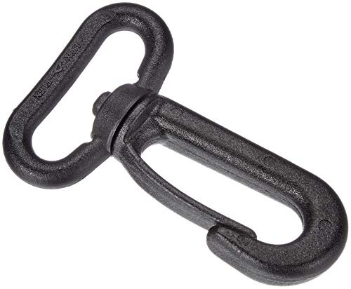 Basic Nature Unisex? Erwachsene Drehbarer Karabiner-341210 Karabiner, schwarz, 25 mm