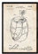 Nacnic Poster Patent Bierfass. Blatt mit altem Design-Patent in der Größe A3 und Vintage-Hintergrund