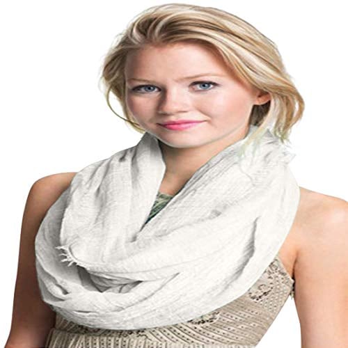 CJ Apparel Cremefarben Mobius Infinity Schal Zweite Wahl Snood Cowl Tube Runde Kreis Eternity Schal Wrap Pashmina NEU