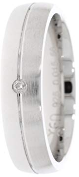 XEN Bandring poliert/mattiert mit Diamant ca. 0,015 ct. 56 (17.8)