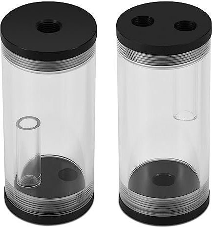 Denash Réservoir d'eau de Cylindre, Réservoir d'eau de Cylindre d'ordinateur PC Réservoir de Refroidissement par Eau Liquide Radiateur Kit de réservoir de réservoir d'eau de Cylindre Acrylique