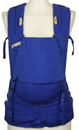 Babytrage Fräulein Hübsch SoftTai V2 Halfbuckle Leoprint ab Geburt bis Kleinkindalter (Gr. 50/56-80/86) - ergonomisch wie im Tragetuch - Bauch- und Rückentrage - 100% Biobaumwolle - passt Mama&Papa