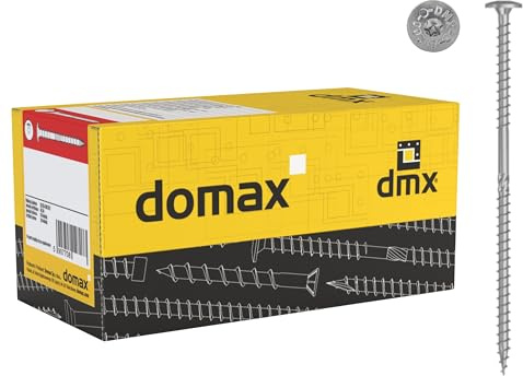 DMX Holzschrauben Torx - Tellerkopfschrauben 8x300 - Doppelgewinde für Aufsparrendämmung - Konstruktionsschrauben - Schrauben Set 50 Stück - Flachkopfschrauben - Montageschrauben