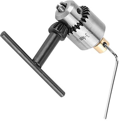 Mini Portabrocas con Motor, Portabrocas para Mini Taladro, Juego de taladros Taper Taper Taper Mini Taper Taper montado con llave de mandril para torno Taladro eléctrico 0.3-4mm