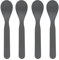LÄSSIG Kinder Löffel Set (4 Stk.) Kinderbesteck ohne Melamin, BPA-frei, für Spülmaschine und Mikrowelle/Spoon Set Uni anthracite