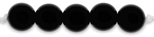 Kunststoffperlen, schwarz, 10 mm, 24 Stück