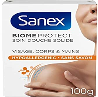 SANEX - Soin Douche Solide BiomeProtect Hypoallergénique - Soin Douche Solide Prébiotique Sans Savon