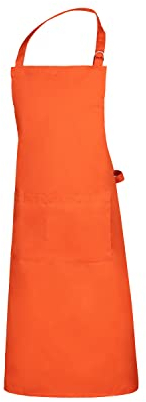 MISEMIYA Unisex Küchenschürze Verstellbare Kochschürze (70 mm x 90 mm) BZ-867, Orange, 70mm x 90mm
