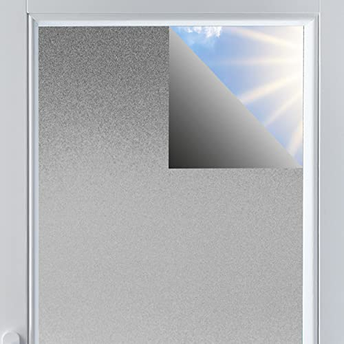 Verdunklungsstoff Meterware 100% Sonnenschutz verdunkelnder Stoff mit Thermobeschichtung lichtundurchlässig für Fenster Dachfenster Wohnwagen Blackout (50 x 145cm, Silber)
