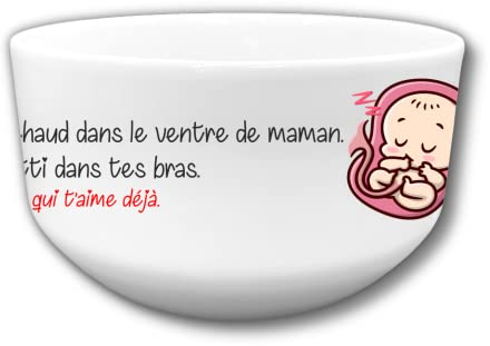 Bol personnalisé échographie fête des pères - Cadeau original (Echographie papa)