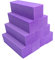 10 piezas de tampón de uñas - Bloques de tampón de uñas limas de doble cara grano 100/180 (morado)