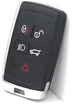 BROVACS Replacement Key Shell Compatible with LAND ROVER JAGUAR 5 Button Keyless Entry Smart Remote Key Case Fob PG710
