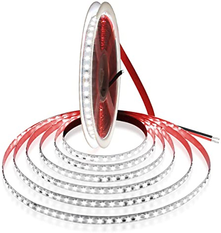 ALITOVE LED Strip Weiß 6000K Tageslicht 24V Ultra Hell 120LEDs/m Hohe Dichte 20m flexible Lichtleiste 2400 LEDs 2835 SMD in handelsüblicher Qualität (ohne