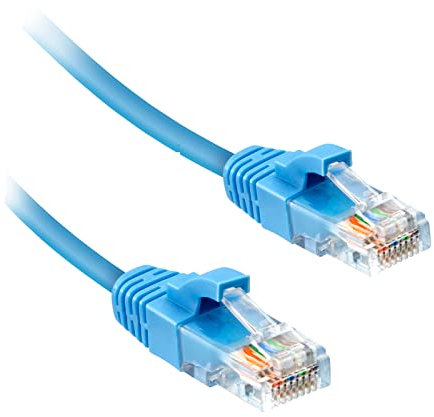 Ekon cavo da rete, cavo LAN cross over, categoria 6, 3 m, connettori RJ45, ethernet, per PC, telefono fisso, laptop, modem, MacBook
