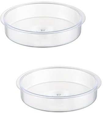 iBorn PC Plastic Bird Water Dish,Bird Bath Bowl Repalcement, Bird Feeder Station Tray Accessories 17.2cm(2 Pack)