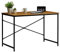 CARO-Möbel Schreibtisch IZEDA im Industrial Stil aus Metall in schwarz und MDF Wildeiche, Tisch im minimalistischen Vintage Look