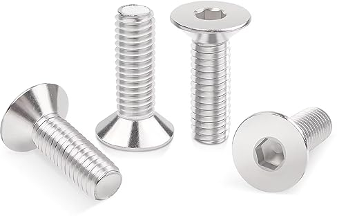 100 Stück M5x12mm Senkkopfschrauben Edelstahl, Leryati Din 7991 A2 V2A Senkkopf Innensechskant Senkschrauben Genannt, Senkschraube mit Innensechskant Vollgewinde Senkkopfschrauben mit Metrischen