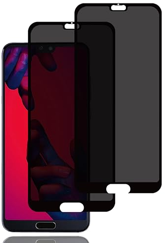 BCHKLAI Protector Pantalla de Privacidad para Huawei P20 Pro [2 Piezas], Cristal Vidrio Templado Antiespia, Dureza 9H, Sin Burbujas, Anti-Rasguños, Anti-Espía Protector Pantalla para Huawei P20 Pro