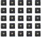 20Pcs Square Rubber Feet Rubber Furniture Pads Anti Skid Furniture Hardwood Floors Protectors for Table Desk Chair and Sofa Leg Furniture Cups to Protect