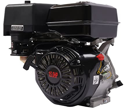 15 PS Benzinmotor | Go Kart mit Motor Benzin 4 Takt | Gokart Motor Benzin Log Splitter - Benzinmotor 15 PS - Schwarzer Motor - Luftgekühlt