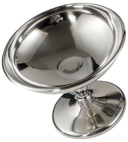 HOLIDYOYO Ciotola Per in Acciaio Inossidabile Piatto Da Portata Per Dessert in Metallo Per Frutta Snack A Base Alta Squisita Ciotola Per Insalata