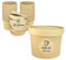 ECOPICNIC Lot de 50 gobelets à Soupe jetables de 350 ML avec Couvercle en Carton Kraft, gobelets Alimentaires Marron avec revêtement en polyéthylène, Bol à Soupe avec Couvercle