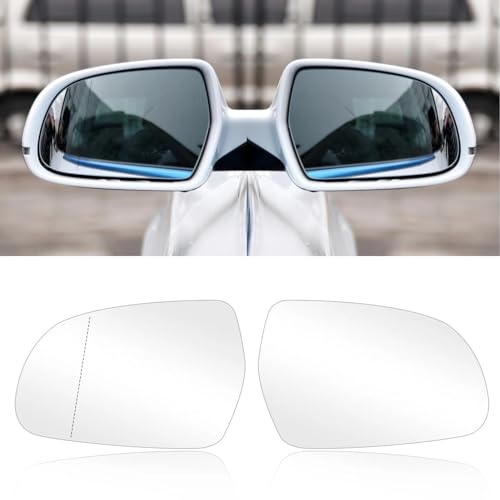 Altsbaos 2PCS Ersatzspiegel Kompatibel mit Audi A3 A4 A5 Spiegelglas Beheizbar A3 8P1/Cabriolet 8P7/Sportback 8PA,A4 8K2 B8/Avant 8K5 B8,A5 8T3/Cabriolet 8F7/Sportback 8TA (Links+Rechts)