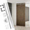 48 Heavy Duty Concealed Sliding Barn Door Hardware and Track, Floating Door System, Floating Wall Mount, Soft Closing, Quietly and Smoothly, Easy to Install
