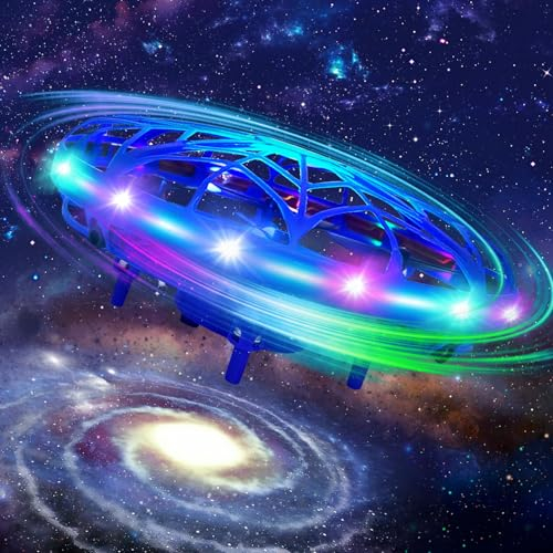 TaimeiMao Fliegendes Spielzeug, Fliegender Ball mit 360°Rotierenden & LED Licht, Flying Spinner Mini Drone, Flying Ball Spielzeug, Handgesteuertes Flugfeen Spielzeug, Geschenk für Junge Mädchen
