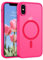 GUAGUA Coque pour iPhone XS Max - Compatible avec MagSafe - Coque Magnétique - Protection Antichoc Qualité Militaire - Etui Translucide Mat Housse Fine Antichoc - 6.5'' (Rose Vif)