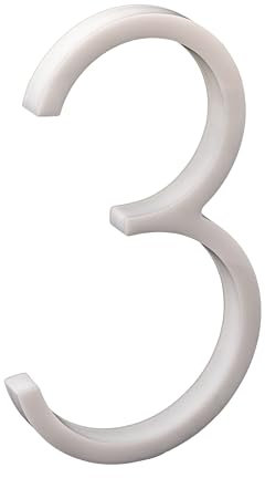 nanlyiau Cassetta delle lettere autoadesiva.numero civico.numero civico.numero civico.materiale acrilico.impermeabile.antiruggine e resistente alla corrosione(bianco 5in3)