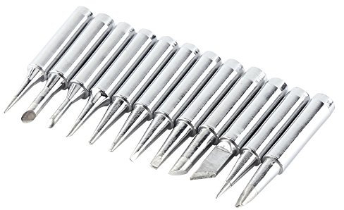 Puntas para soldadura Bakú Paquete de 12 piezas de repuesto gratuitas para puntas para soldador Juego de herramientas para estación 9 x 8 x 1
