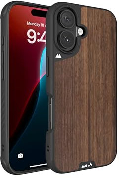 Mous for iPhone 16 Plus Case MagSafe Compatible - Limitless 6.0 - Walnut - Protective Shockproof Phone Cover