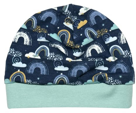 SÜSSE ZWERGE - Mütze Beanie Regenbögen & Wolken - Baby Jungen Frühchen - handmade - für Sommer oder Übergang