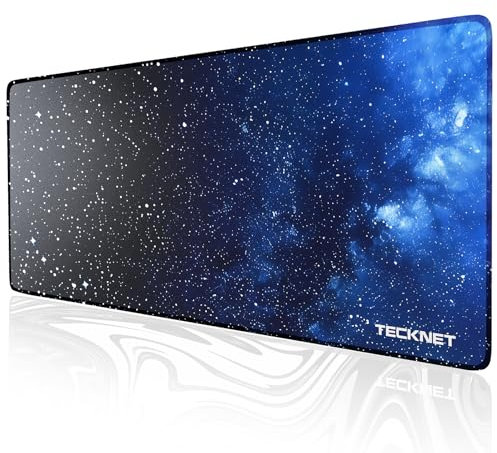 TECKNET Mauspad XXL Speed Gaming, 900x400 mm Schreibtischunterlage Schwarz, Gamer Mouse Pad, Wasserdicht mousepad, Spezielle Oberfläche Verbessert Präzision und Geschwindigkeit, rutschfeste Gummibasis