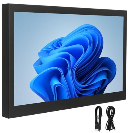 Pssopp Mini Portable IPS 10in HD Monitor with Dual Speakers, External Display for Laptop, Multimedia Interface Monitor for DVRs