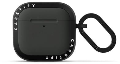 CASETiFY Bounce AirPods (4. Generation) Hülle mit Ring, Militärqualität, Falltest, 2 m Fallschutz, kratzfest, Anthrazit