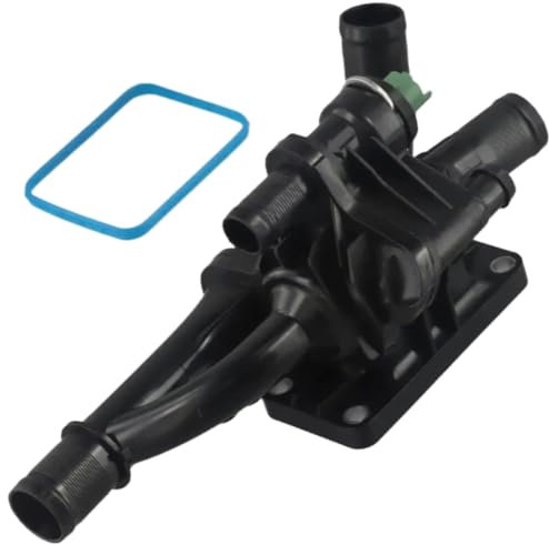 Thermostat TOTMOX, boîtier de thermostat, ensemble de boîtier de thermostat de liquide de refroidissement de moteur de voiture compatible avec Citroën Berlingo 1.6 HDi, 9670253780