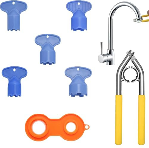 7-teiliges Set, Schlüsselsatz zum Spülen von Wasserhahn, perlatorschlüssel, perlatoren für wasserhähne, perlator schlüssel, strahlregler