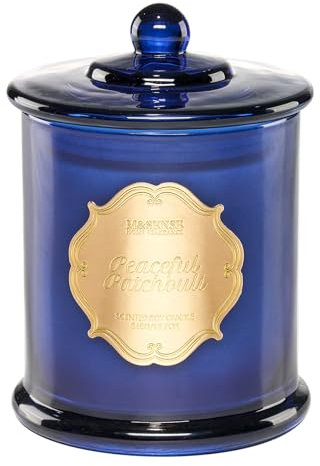 M&SENSE Duftkerze im Glas Patchouli Kerze Sandelholz mit 60 lange Brenndauer starke Duftkerze groß Heim Deko Geschenkkerze für sie